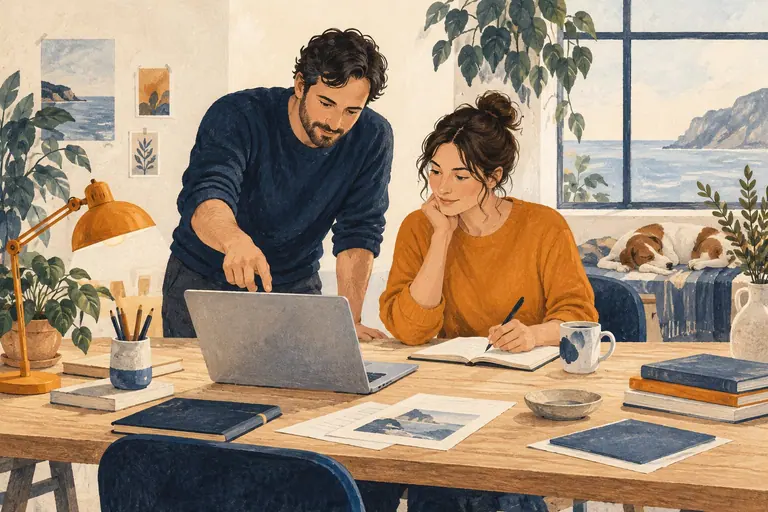 Illustration of an independent business at work